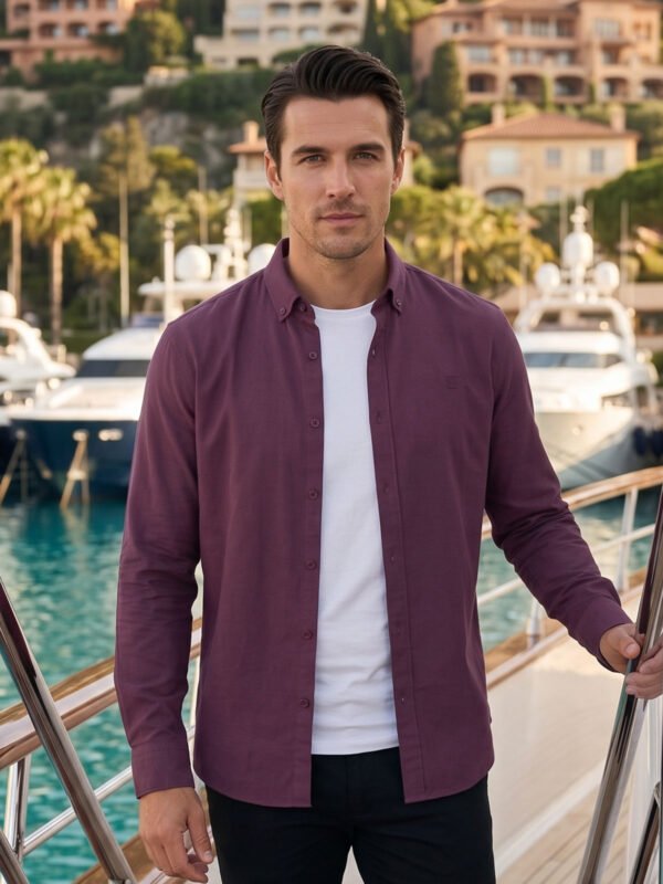 Wine Red Oxford Shirt (CSB-336)