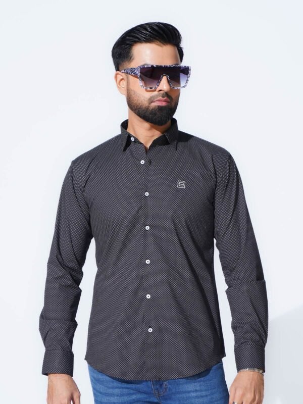CSP296-2.jpg Black Designer Printed Casual Shirt (CSP-296)