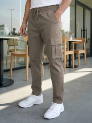 Khaki Cargo Stretch Trouser (CST-018)