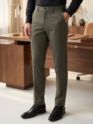 Olive Performance Wrinkle Free Trouser (CTR-125)