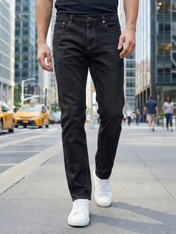 Black Straight Fit Imported Jeans 54