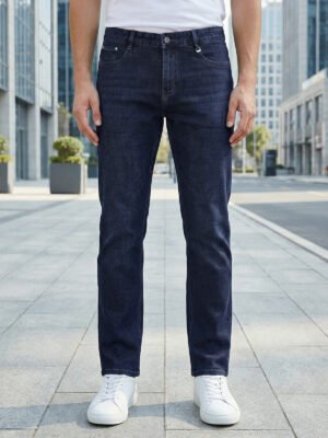 Mid Blue Indigo Straight Fit Imported Jeans 54