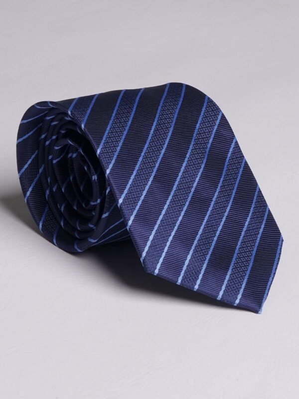 Dark Blue Striped Tie (TIE-780)