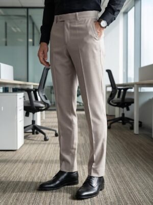 Beige Plain Executive Formal Dress Pant (FDT-337)