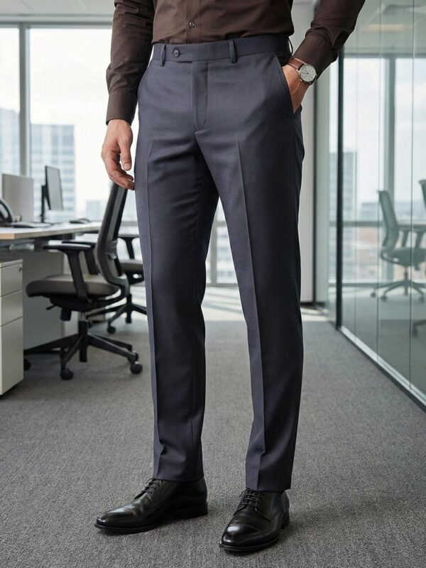 Dark Grey Plain Executive Formal Dress Pant (FDT-341)