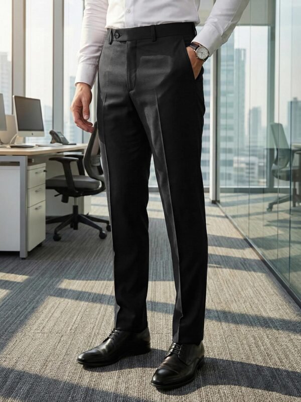 Black Plain Executive Formal Dress Pant (FDT-343)