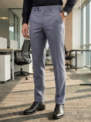 Grey Plain Executive Formal Dress Pant (FDT-346)