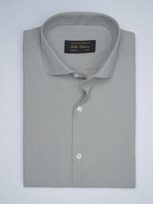 Light Grey Self, Elite Edition, Cutaway Collar Men’s Formal Shirt (FS-1745)