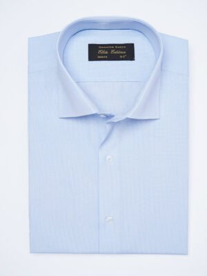 Blue Self Striped, Elite Edition, French Collar Men’s Formal Shirt (FS-2379)