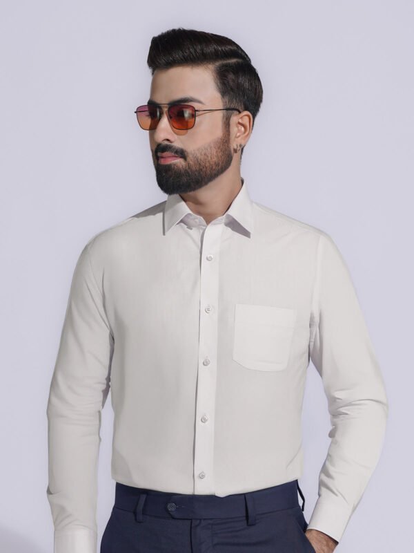 Off White Plain, Cutaway Collar, Men’s Elite Edition, Formal Shirt (FS-2485)