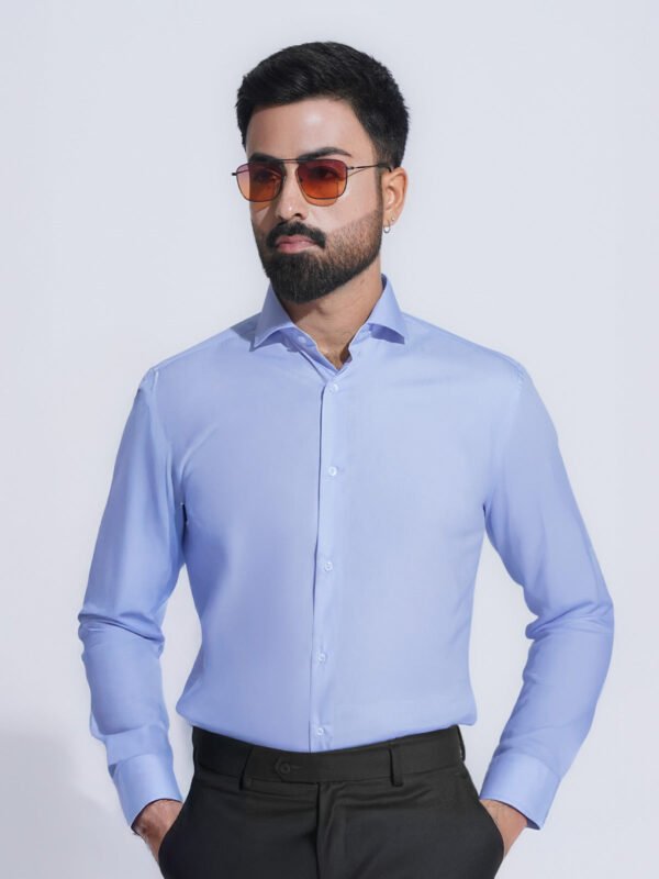 Blue Plain, Cutaway Collar, Elite Edition, Men’s Formal Shirt (FS-2491)