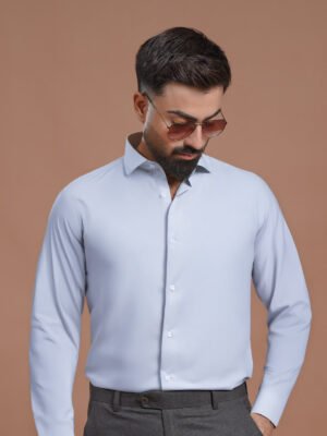 Sky Blue Plain, Cutaway Collar, Elite Edition, Men’s Formal Shirt (FS-2557)