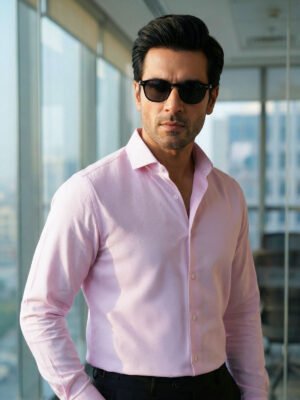 Pink Self, Cutaway Collar, Elite Edition, Men’s Formal Shirt (FS-2733)