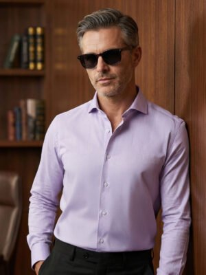 Lilac Self, Cutaway Collar, Elite Edition, Men’s Formal Shirt (FS-2823)