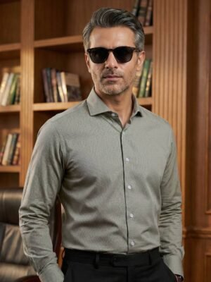 Light Green Self, Cutaway Collar, Elite Edition, Men’s Formal Shirt (FS-2824)