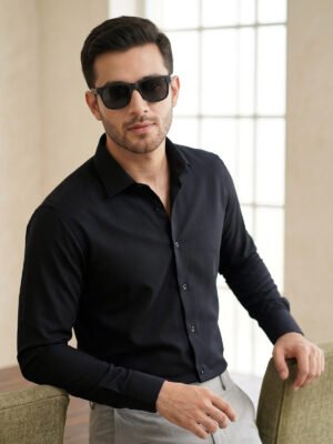 Black Plain, Performance Dress Shirt (FS-2850)