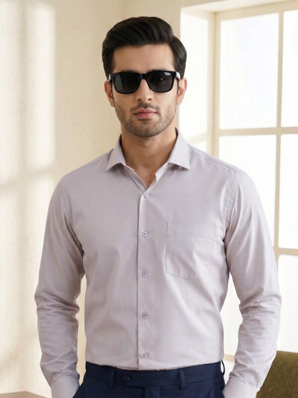 Beige Plain, Cutaway Collar, Poplin Formal Shirt (FS-2860)