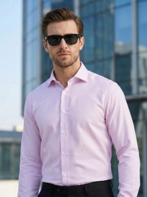 Light Pink Self, Cutaway Collar, Premium Edition, Men’s Formal Shirt (FS-2867)