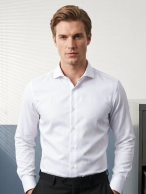 White, Elite Edition, Cutaway Collar Men’s Formal Shirt (FS-2934)