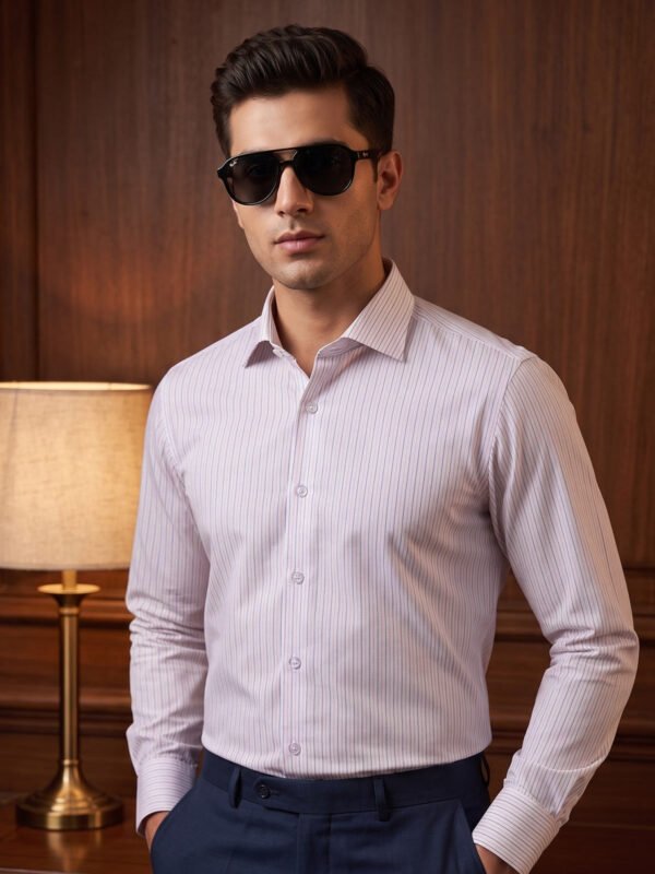 Multi Striped, Elite Edition, Cutaway Collar Men’s Formal Shirt (FS-2967)