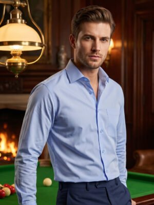 Sky Blue Plain, Cutaway Collar, Poplin Formal Shirt (FS-3003)