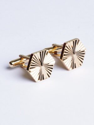 Gold Lining Pattern Cufflink (CUFFLINK-473)