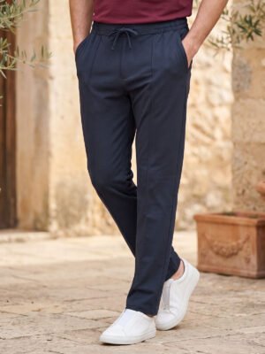 Dark Navy Pintex Trouser (LT-68)
