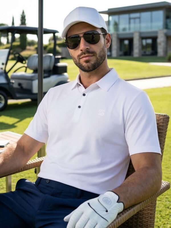POLO1211-1.jpg White Nylon Spandex Polo (POLO-1211)