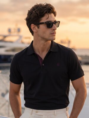 Black Designer Polo T-Shirt (POLO-1229)