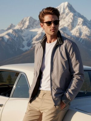 Light Grey Imported Reversible Jacket (RJ-01)