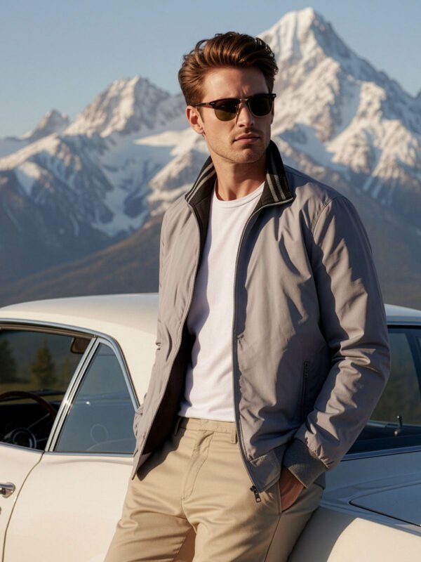 Light Grey Imported Reversible Jacket (RJ-01)