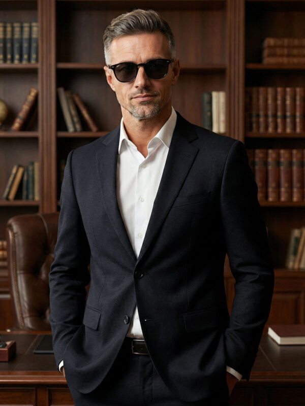 Black Self Imported Two Piece Suit (SF-147)