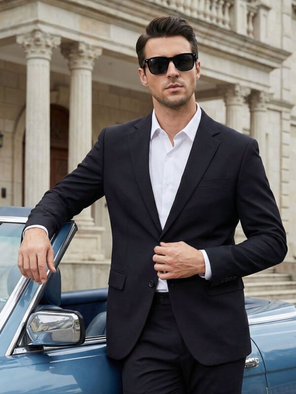 Black Self Imported Two Piece Suit (SF-151)