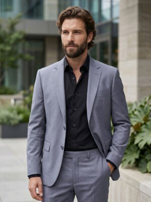Light Grey Two Piece Suit (SF-157)