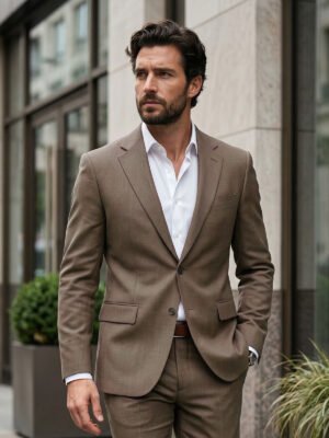 Golden Brown Two Piece Suit (SF-158)