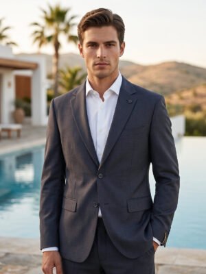 Grey Two Piece Suit (SF-166)