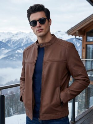 Brown Imported Full Sleeves Suede Jacket (SJ-017)