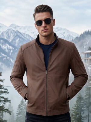 Brown Imported Full Sleeves Suede Jacket (SJ-019)