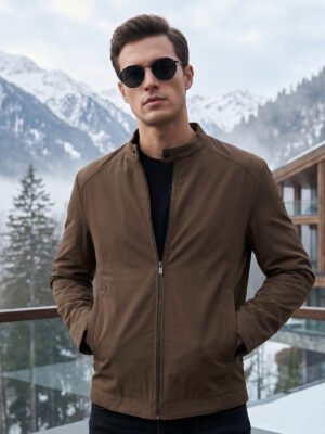 Brown Imported Full Sleeves Suede Jacket (SJ-026)
