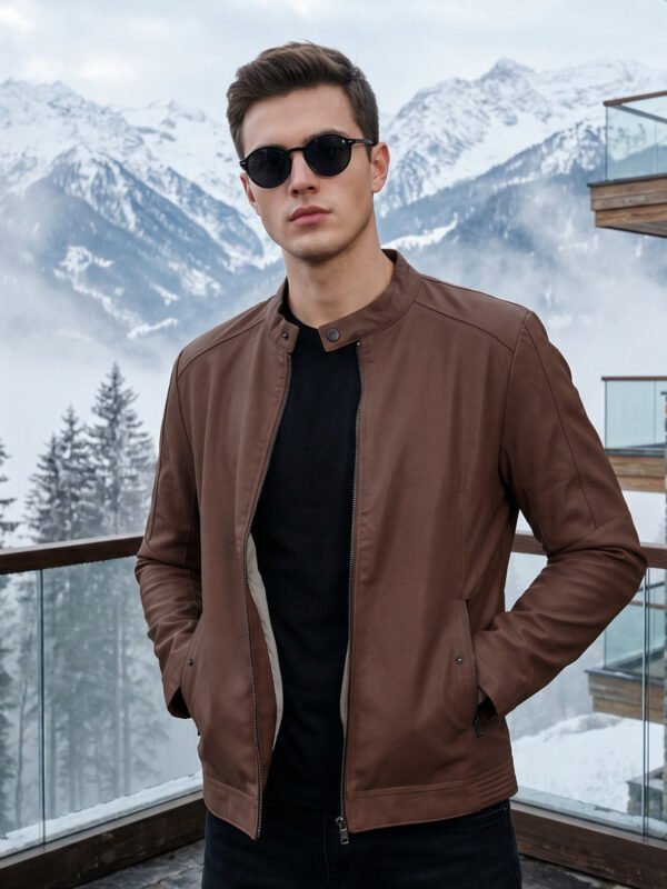 Brown Imported Full Sleeves Suede Jacket (SJ-028)