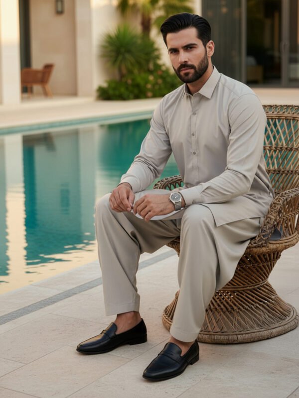 Stone Plain Exclusive Range Designer Shalwar Kameez (SK-602)
