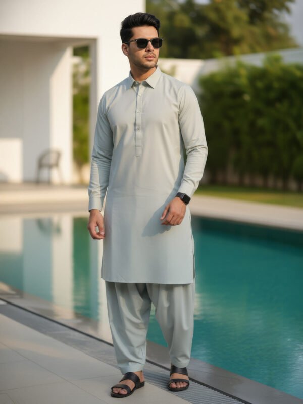 Pista Plain Exclusive Range Designer Shalwar Kameez (SK-605)