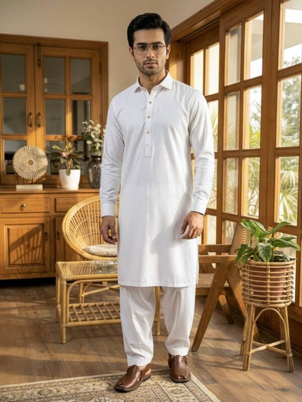 Off White Designer Shalwar Kameez (SK-641)