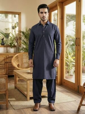 Grey Designer Shalwar Kameez (SK-643)