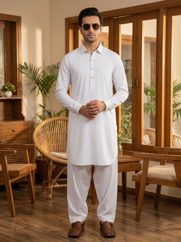 White Designer Shalwar Kameez (SK-684)