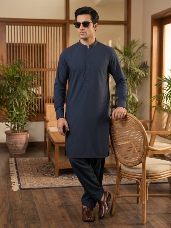Charcoal Designer Kurta Shalwar (SK-698)