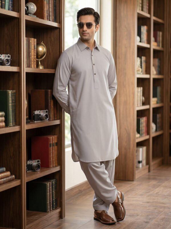 Beige Designer Shalwar Kameez (SK-724)
