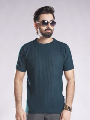 Poseidon Half Sleeves Men’s Premium Knitted Crew Neck T-Shirt (SKCN-027)