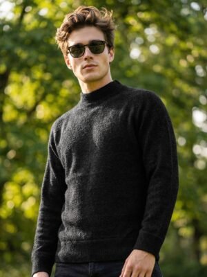 Black Men’s Fleece Sweat Shirt (SSPF-017)