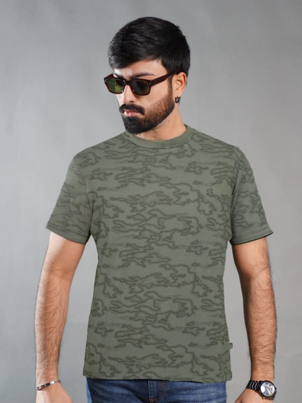 TEE282-2.jpg Olive Printed Half Sleeves Men’s T-Shirt (TEE-282)